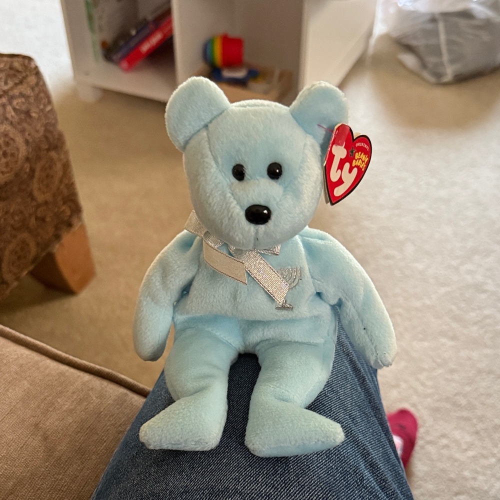 Ty Light Blue Hanukkah 2005 Bear Plush Toy